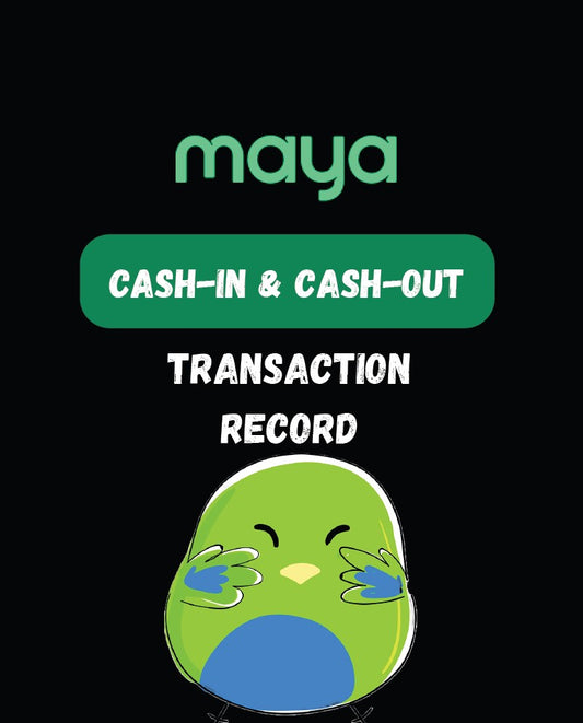 Paymaya / Maya Transaction Record Book