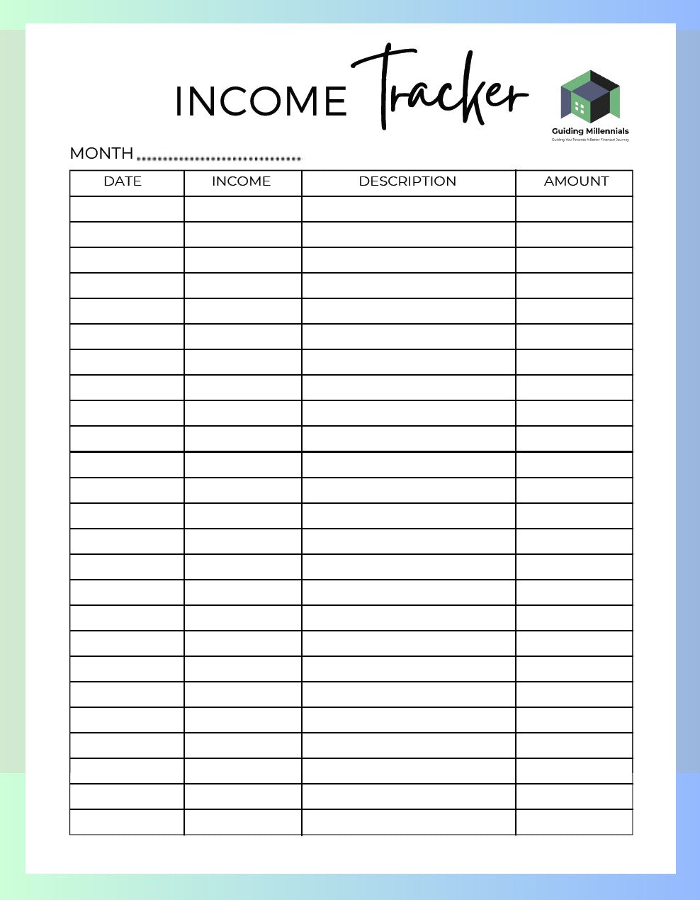 Income, Expense, Bills & Savings Tracker