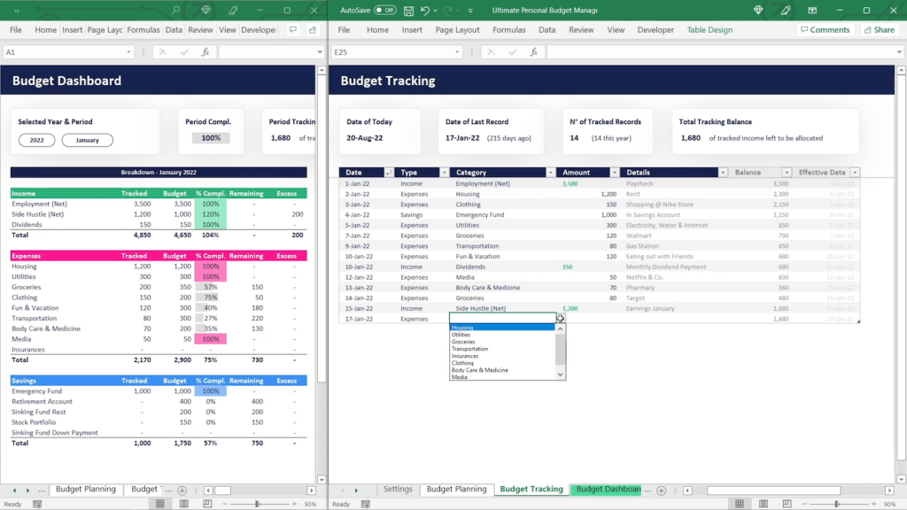 Ultimate Excel Personal Budget Tracker (BESTSELLER)